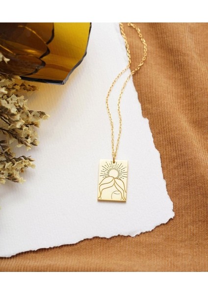 Has Altın Kaplama Güneş-Kız 925K Kolye fiyatları