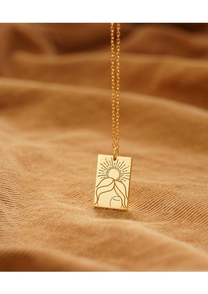 Has Altın Kaplama Güneş-Kız 925K Kolye modelleri