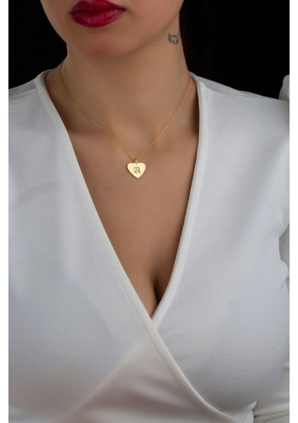 Has Altın Kaplama Kalp Detaylı Harf 925K Kolye fiyatları