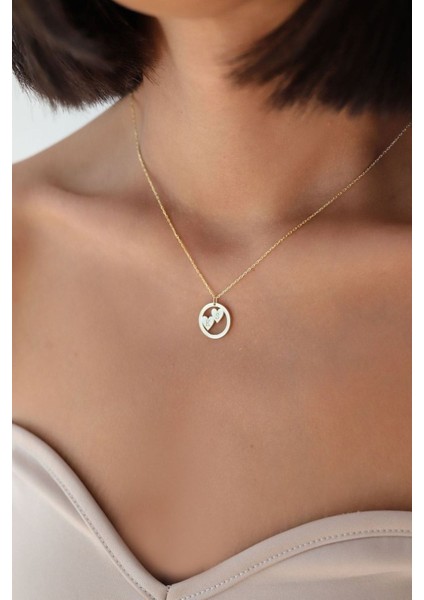 925 Ayar Gümüş Çift Harf Kolye