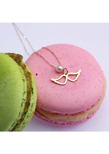 Has Altın Kaplama Melek 925K Kolye