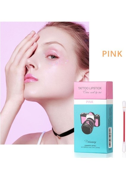Tattoo Lipstick 20'Li Kırmızı Ruj Çubukları, Sudan Etkilenmeyen, Kalıcı, Tek Kullanımlık Ruj