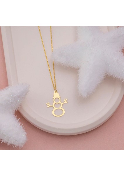 925 Ayar Gümüş Yılbaşı Temalı Kardan Adam Kolye fiyatları