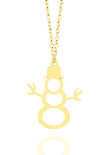 925 Ayar Gümüş Yılbaşı Temalı Kardan Adam Kolye modelleri