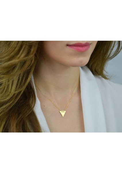 Kaplama Üçgen 925K Kolye