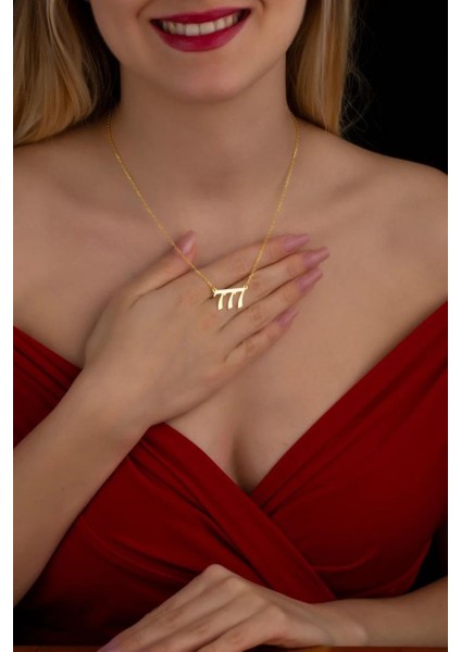 925 Ayar Gümüş Melek Rakamı Kolye modelleri