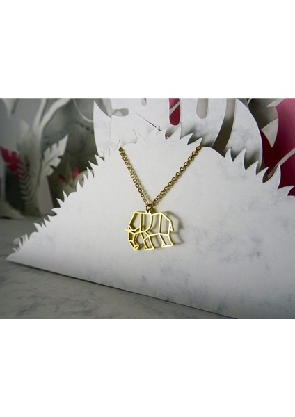 Has Altın Kaplama Origami Fil 925K Kolye fiyatları