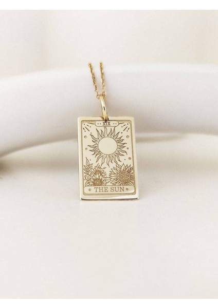 925 Ayar Gümüş The Sun Tarot Kolye