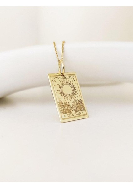 925 Ayar Gümüş The Sun Tarot Kolye modelleri