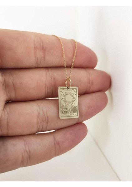 925 Ayar Gümüş The Sun Tarot Kolye fırsatları