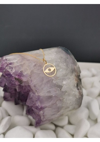 Has Altın Kaplama Nazar 925K Kolye