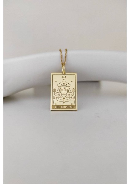 Has Altın Kaplama The Empress Tarot 925K Kolye