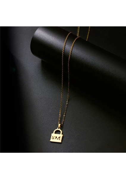 Has Altın Kaplama Kilit Love 925K Kolye fiyatları