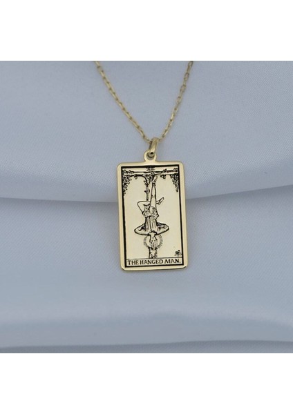 Has Altın Kaplama Tarot (The Hanged Man) Asılan Adam 925K Kolye
