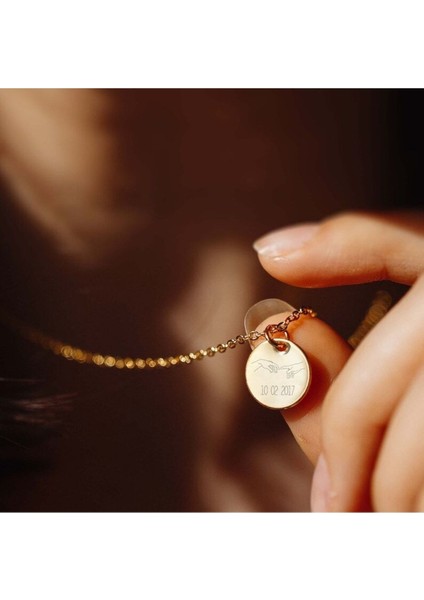 Has Altın Kaplama Çift Tarih 925K Kolye fiyatları