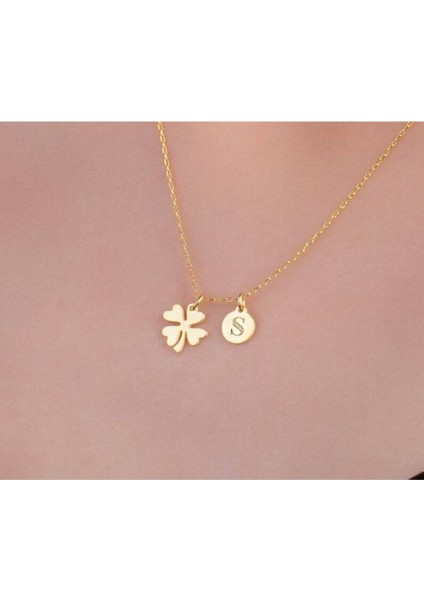 925 Ayar Gümüş Yonca Harf Kolye fırsatları