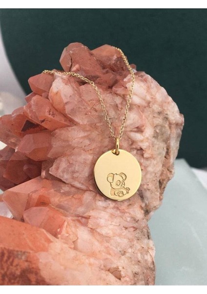 Has Altın Kaplama Işlemeli Panda 925K Kolye fiyatları