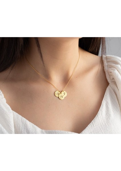 Has Altın Kaplama 3 Harfli Disk 925K Kolye fiyatları