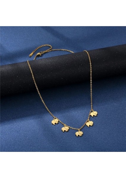 Has Altın Kaplama Çoklu Fil 925K Kolye fiyatları