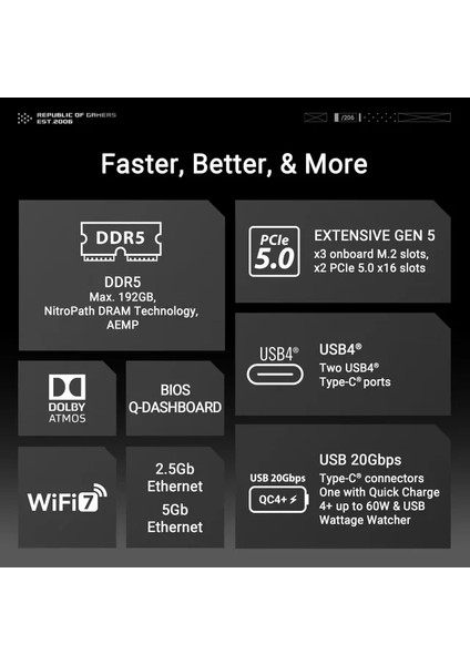 Rog Strix X670E-F Gaming Wıfı Anakart Rog X870E Hero|ddr5|wıfı 7