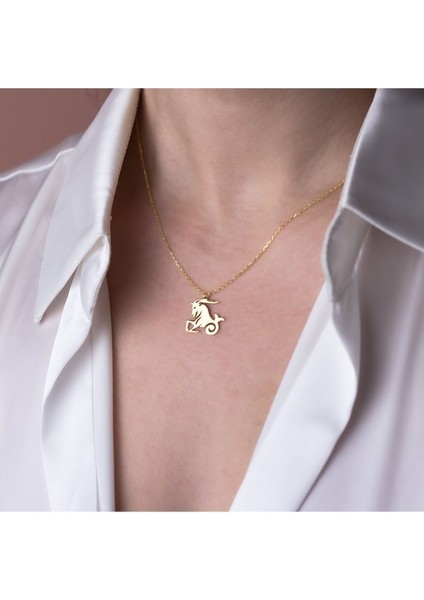 925 Ayar Gümüş Oğlak Burcu Kolye