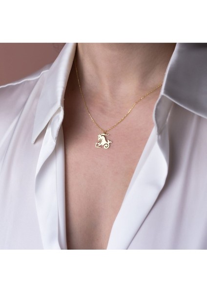 925 Ayar Gümüş Oğlak Burcu Kolye fiyatları