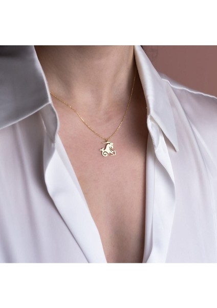 925 Ayar Gümüş Oğlak Burcu Kolye modelleri