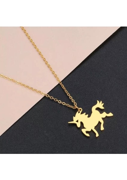 Has Altın Kaplama Unicorn 925K Kolye