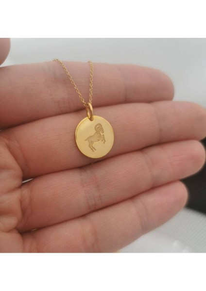 Has Altın Kaplama Koç Burcu 925K Kolye