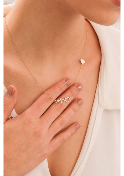 925 Ayar Gümüş Kalp Atışı Kalp Kolye fiyatları