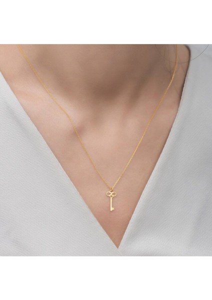 925 Ayar Gümüş Anahtar Kolye