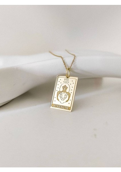 925 Ayar Gümüş Strength Tarot Kolye fiyatları