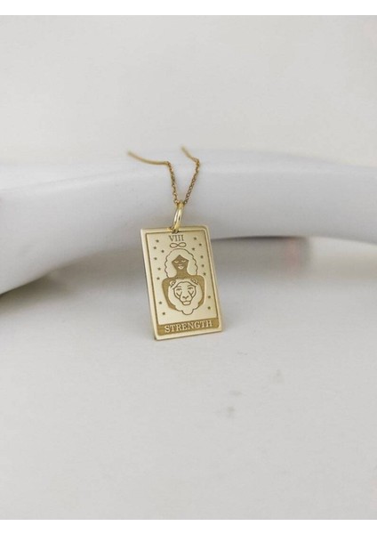 925 Ayar Gümüş Strength Tarot Kolye modelleri