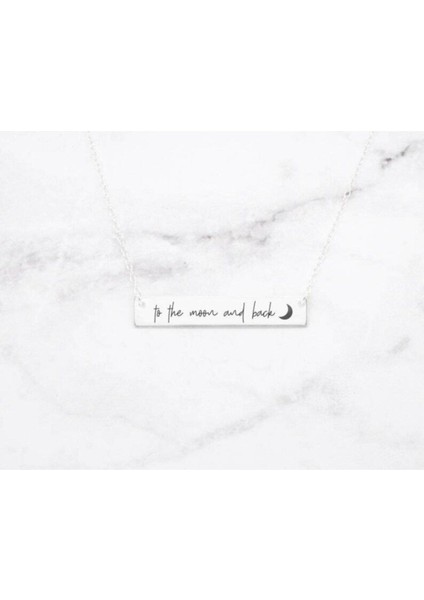 To The Moon And Back Plaka Kolye