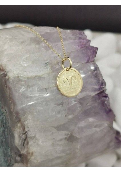 Has Altın Kaplama Koç Burcu 925K Kolye