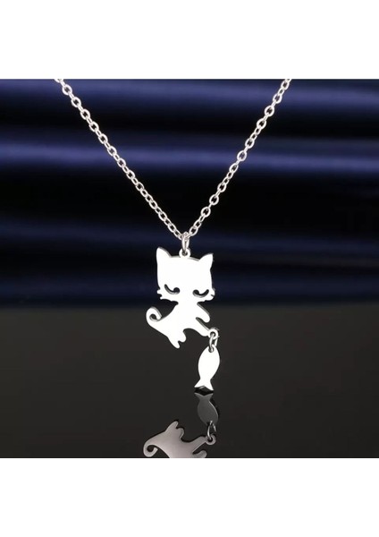 925K Kolye Kedi ve Balık