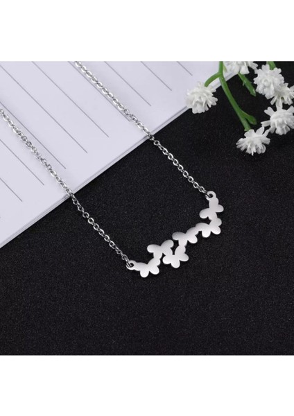 925 Ayar Gümüş Kelebekler Kolye