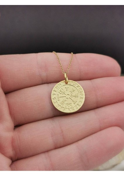 Has Altın Kaplama Viking Pusulası 925K Kolye fiyatları