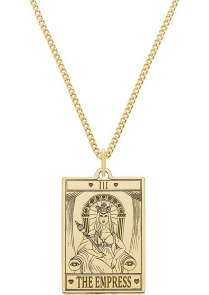 925 Ayar Gümüş The Empress Tarot Kolye
