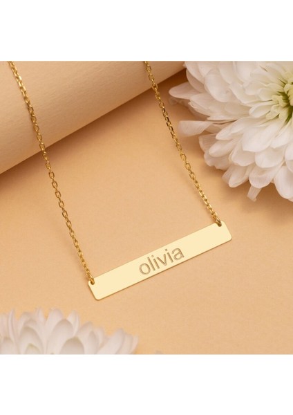 925 Ayar Gümüş Plaka Isim Kolye fiyatları