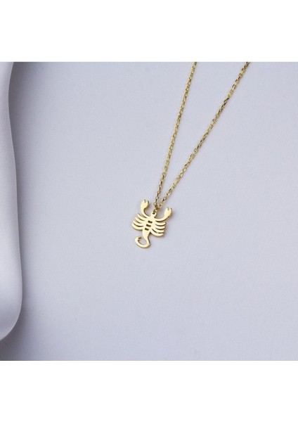 925 Ayar Gümüş Akrep Burcu Kolye modelleri