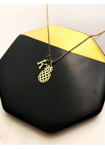 925 Ayar Gümüş Ananas Harf Kolye