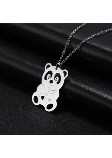 925 Ayar Gümüş Panda Kolye