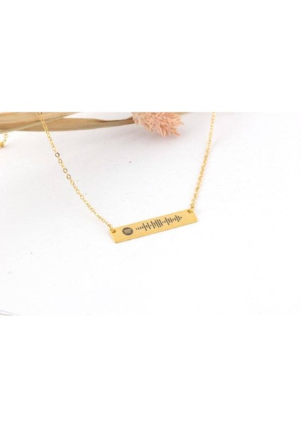 925 Ayar Gümüş Yatay Spotify Kolye