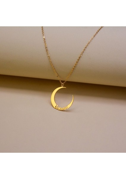 825 Ayar Gümüş Hilal Isim Kolye fiyatları