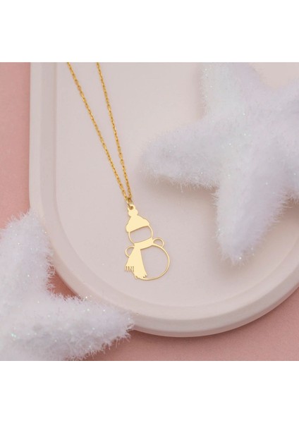 925 Ayar Gümüş Yılbaşı Temalı Kardan Adam Kolye fiyatları