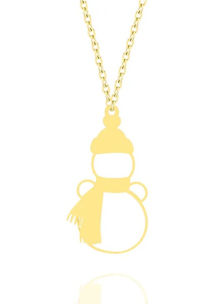 925 Ayar Gümüş Yılbaşı Temalı Kardan Adam Kolye modelleri