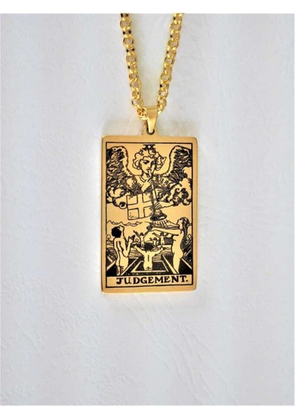 Has Altın Kaplama Judgement Tarot 925K Kolye