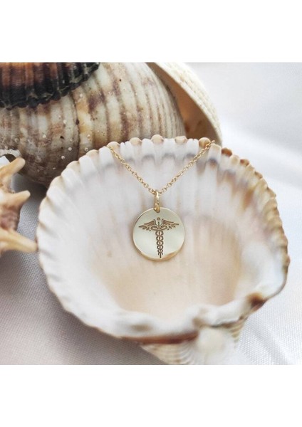 Has Altın Kaplama Tıbbi Medikal 925K Kolye