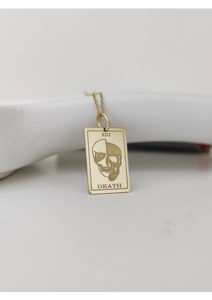 925 Ayar Gümüş Death Tarot Kolye modelleri